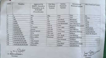 MADC Approves New Mara Numeral System Proposed by Board of Mara Literature