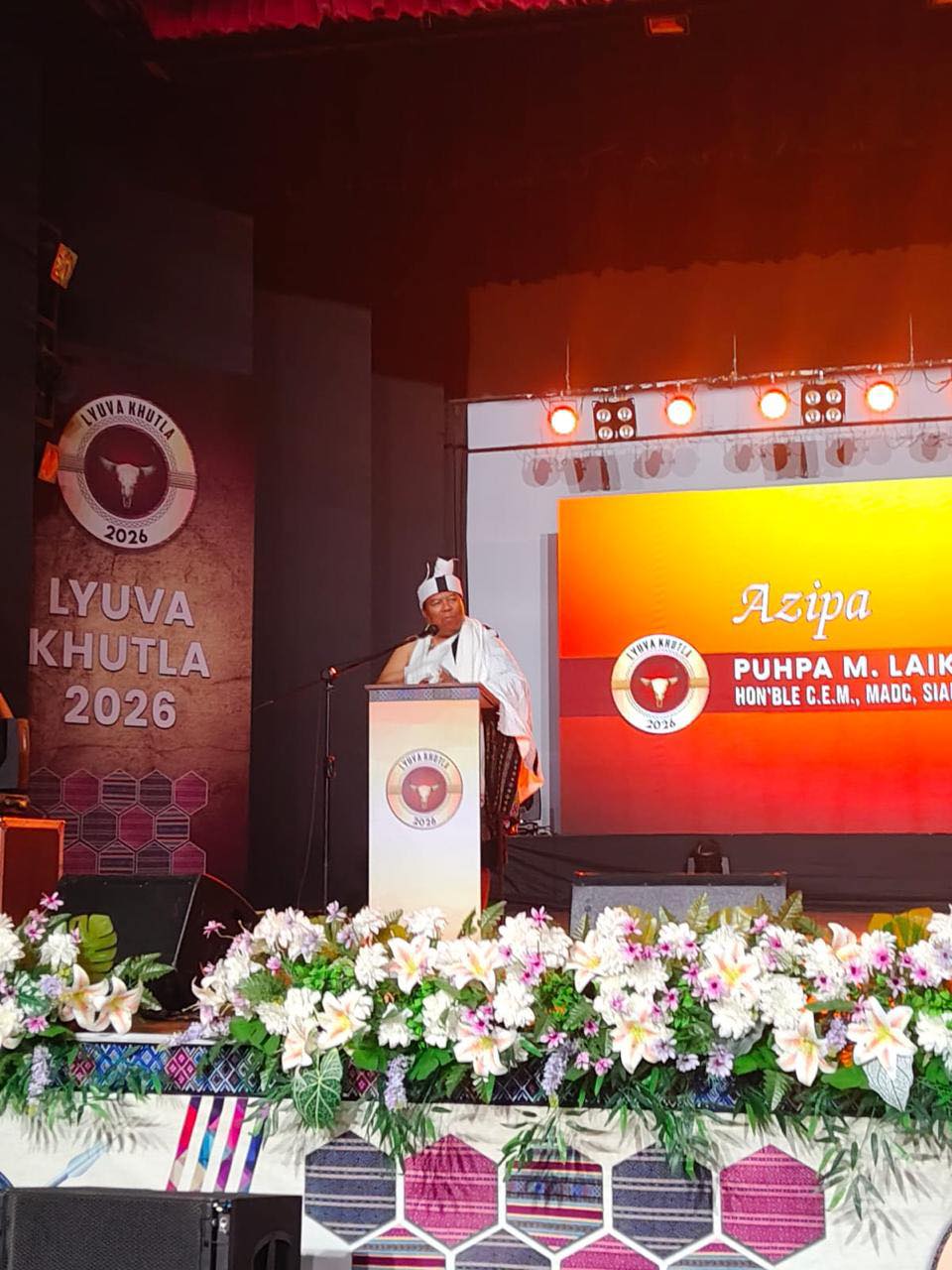 Puhpa M. Laikaw, Hon’ble CEM, MADC ta a zipa châpa ta Lyuva Khutla 2026 Aizawl liata hmâkhei