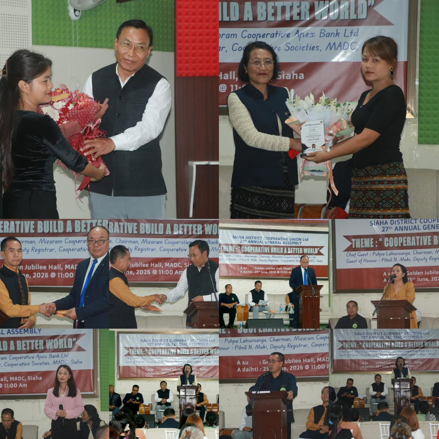 Siaha District Cooperative Union ta Annual General Conference ei 27-na cha “Cooperatives Build a Better World” tahpa biepipa hmâpa ta amâ hmâh